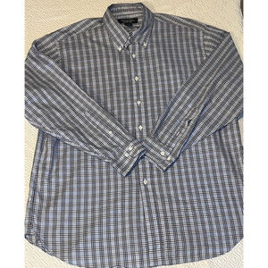 BROOKS BROTHERS Country Club Men’s Plaid XL Regular Fit Button‎ Down Long Sleeve